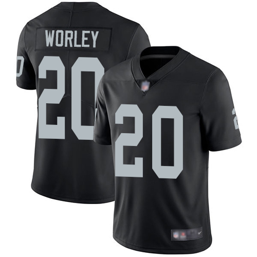 Men Oakland Raiders Limited Black Daryl Worley Home Jersey NFL Football #20 Vapor Untouchable Jersey->oakland raiders->NFL Jersey